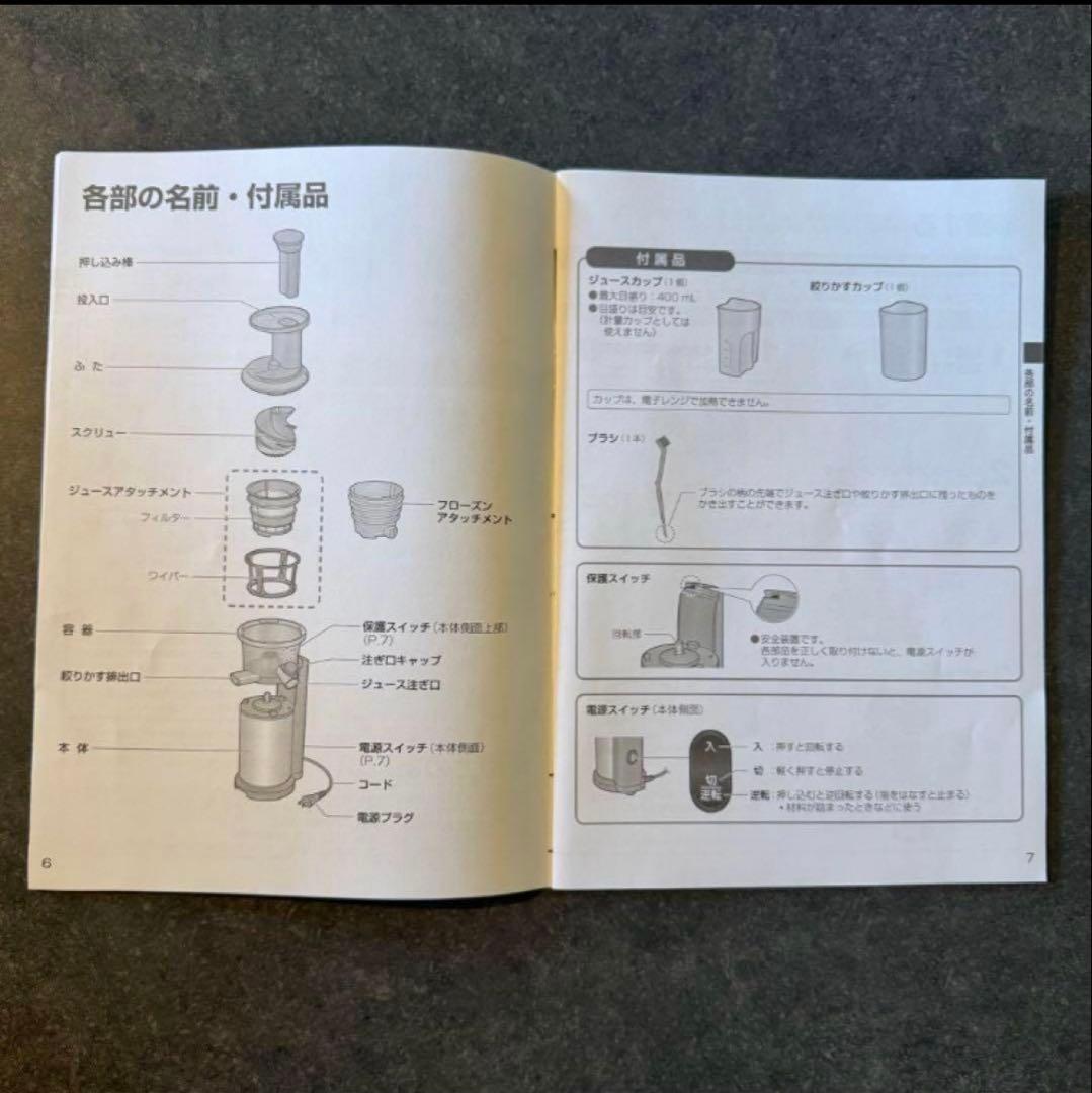 【未使用品】Panasonic パナソニック 低速ジューサー