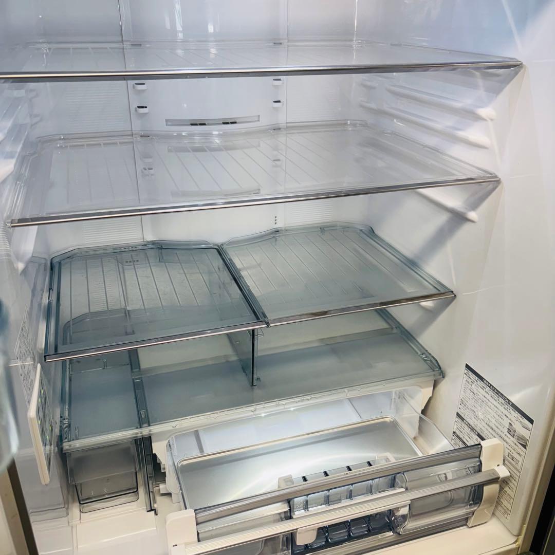 日立 430L 冷蔵庫 大容量 おしゃれガラス面 ファミリー【地域限定配送無料】