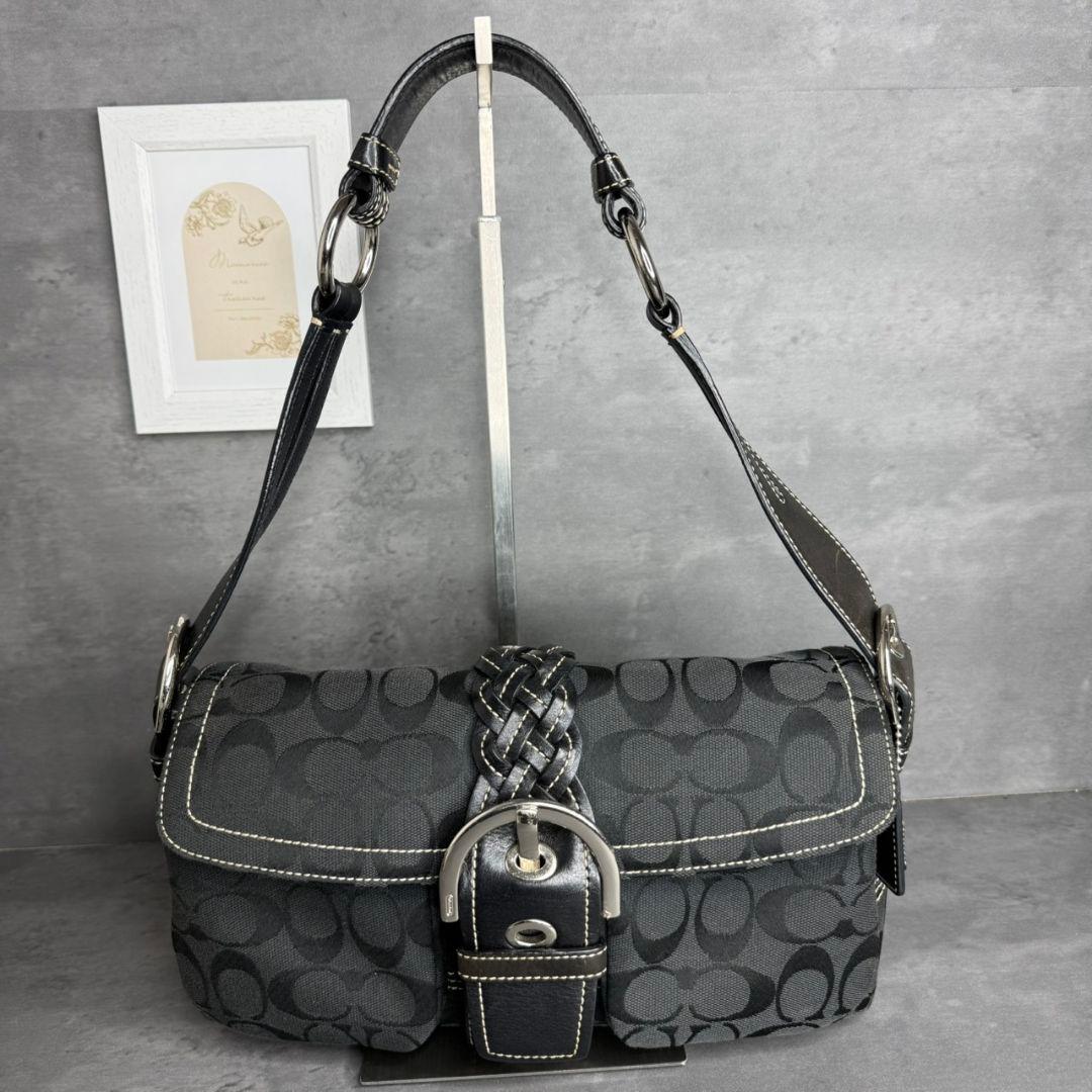 Vintage COACH コーチ SOHO ワンショルダーバッグ シグネチャー