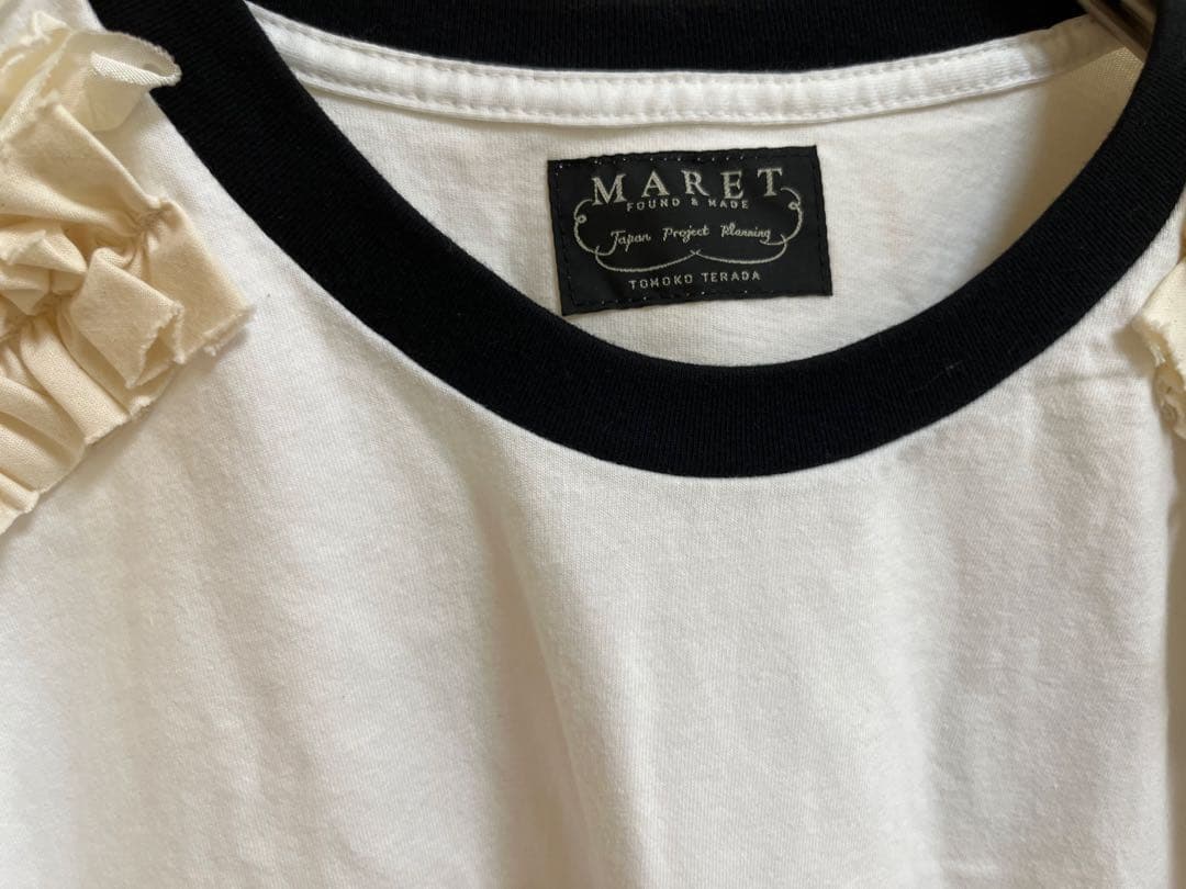 マレ　MARET 新品タグ付　天竺リンガー＆フリルT 02