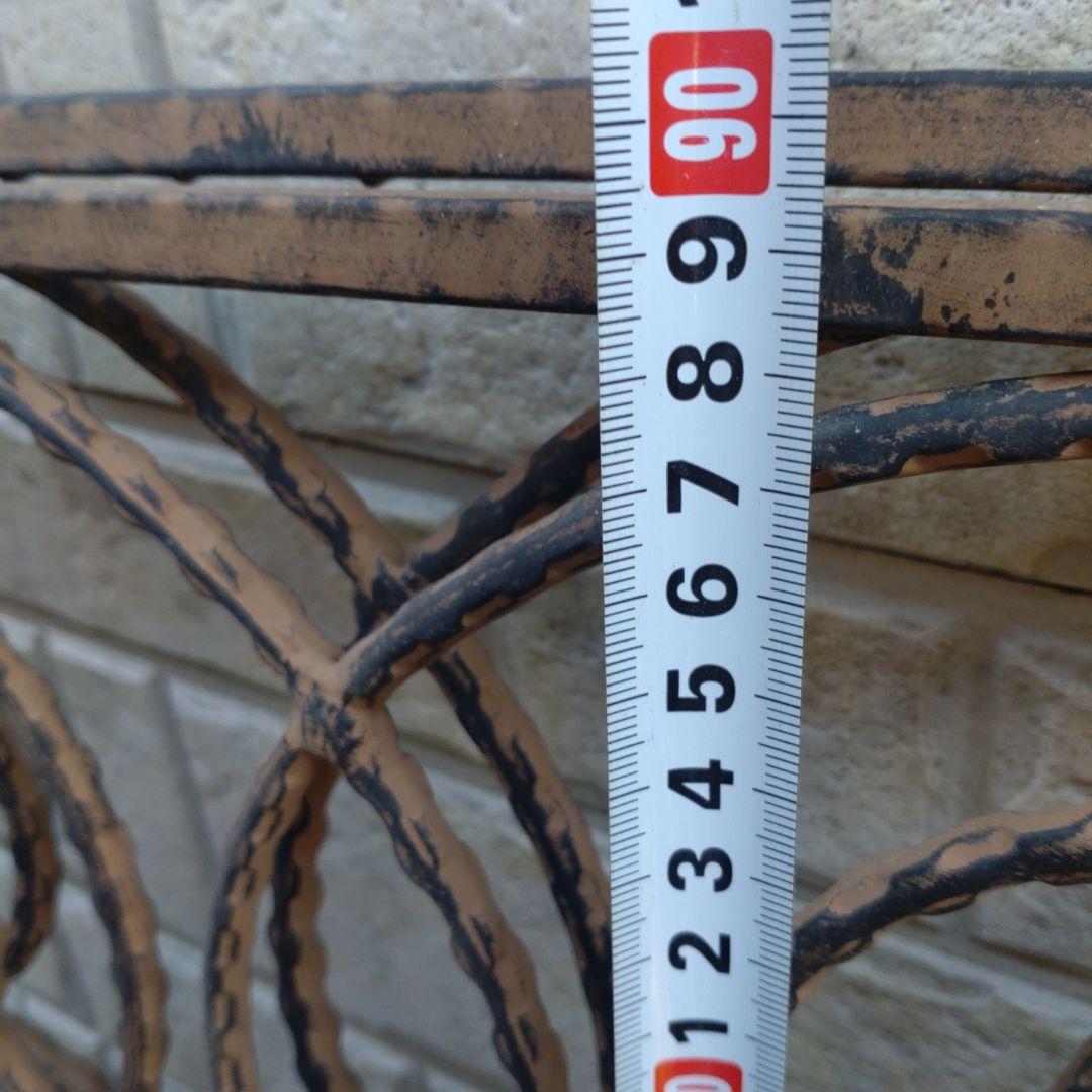 シャビーシック　アンティーク風　鋳物アイアン　ガーデンフェンス2枚組