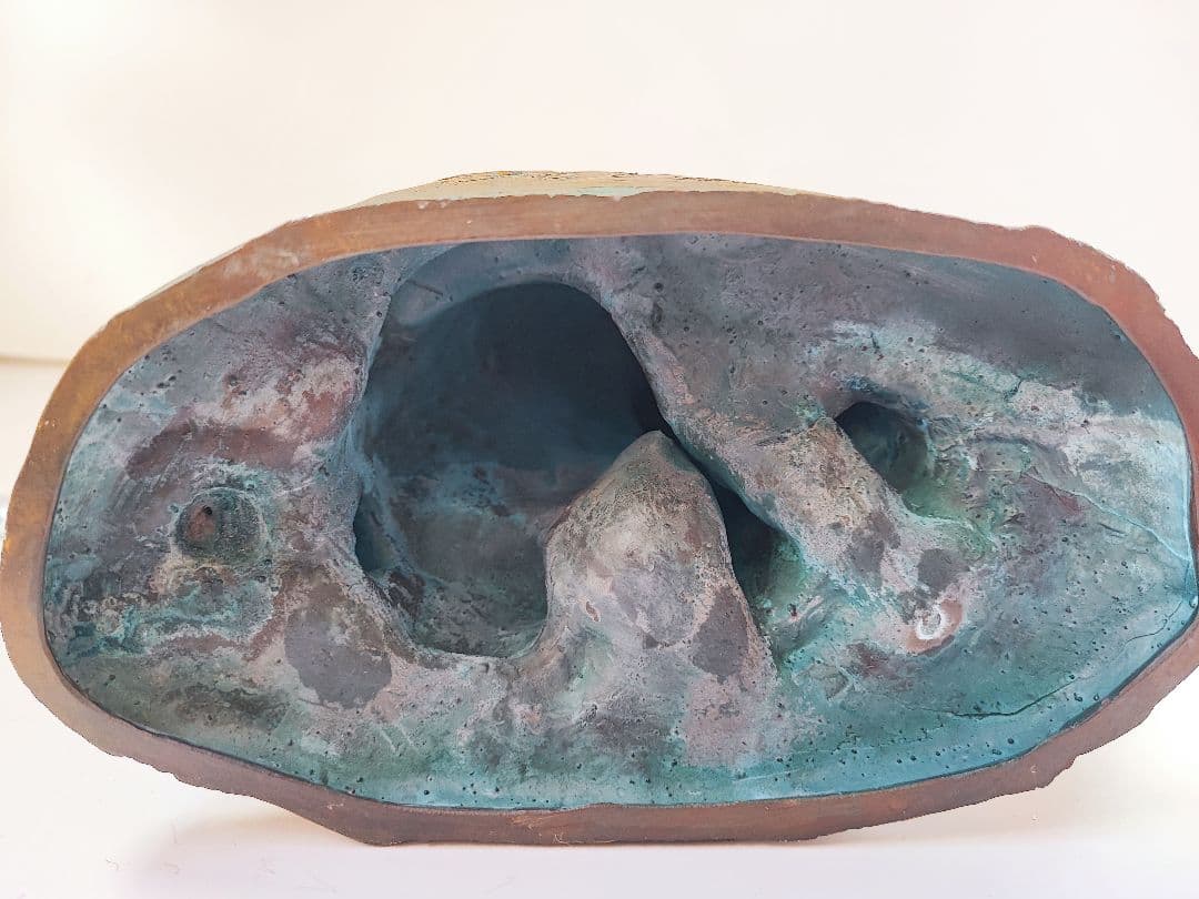 彫塑の巨匠・北村西望のブロンズ像　犬　レトロアンティーク　オブジェ　ビンテージ