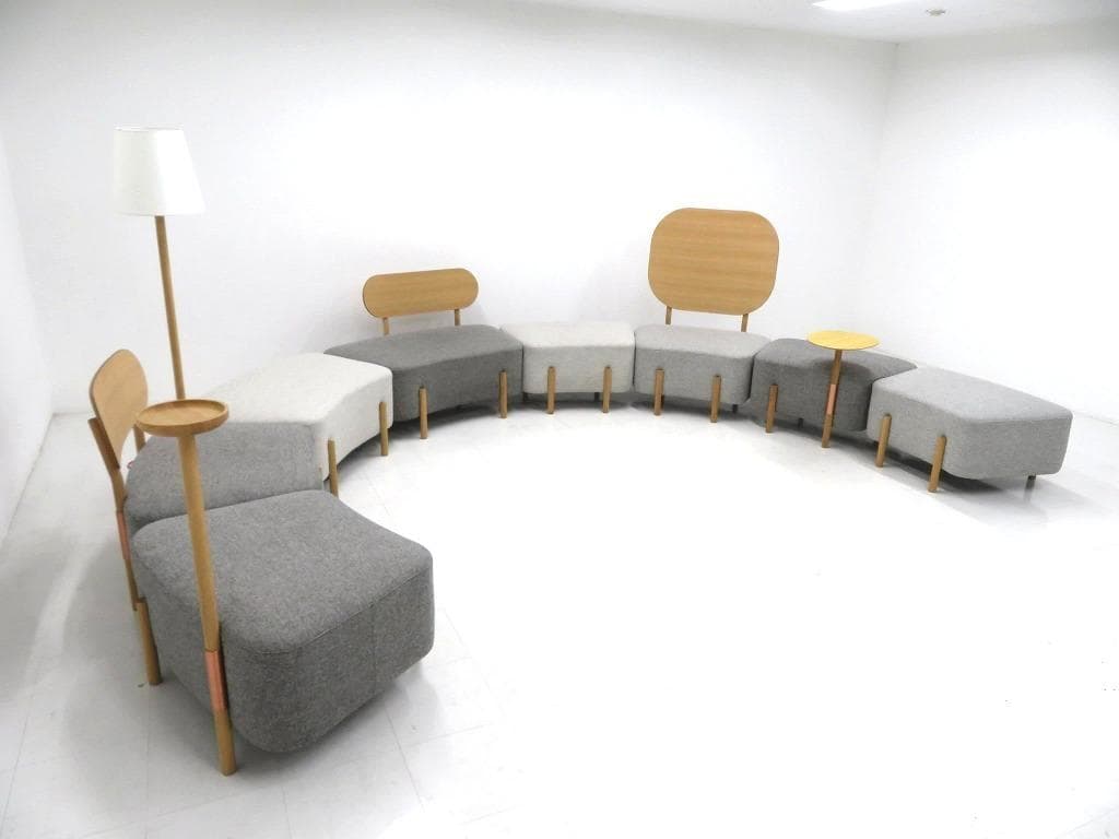 展示品　カリモク　ドラドラ　北欧　オーク材　ソファ ラウンジチェア　カフェ　北欧