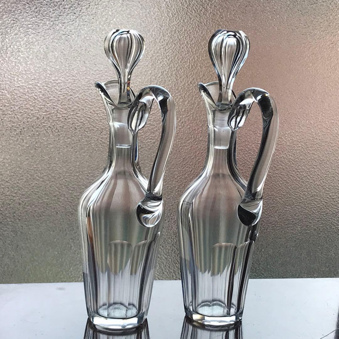 美しい輝きオールドバカラBaccaratクルーエット調味料入れ&クリストフル稀少