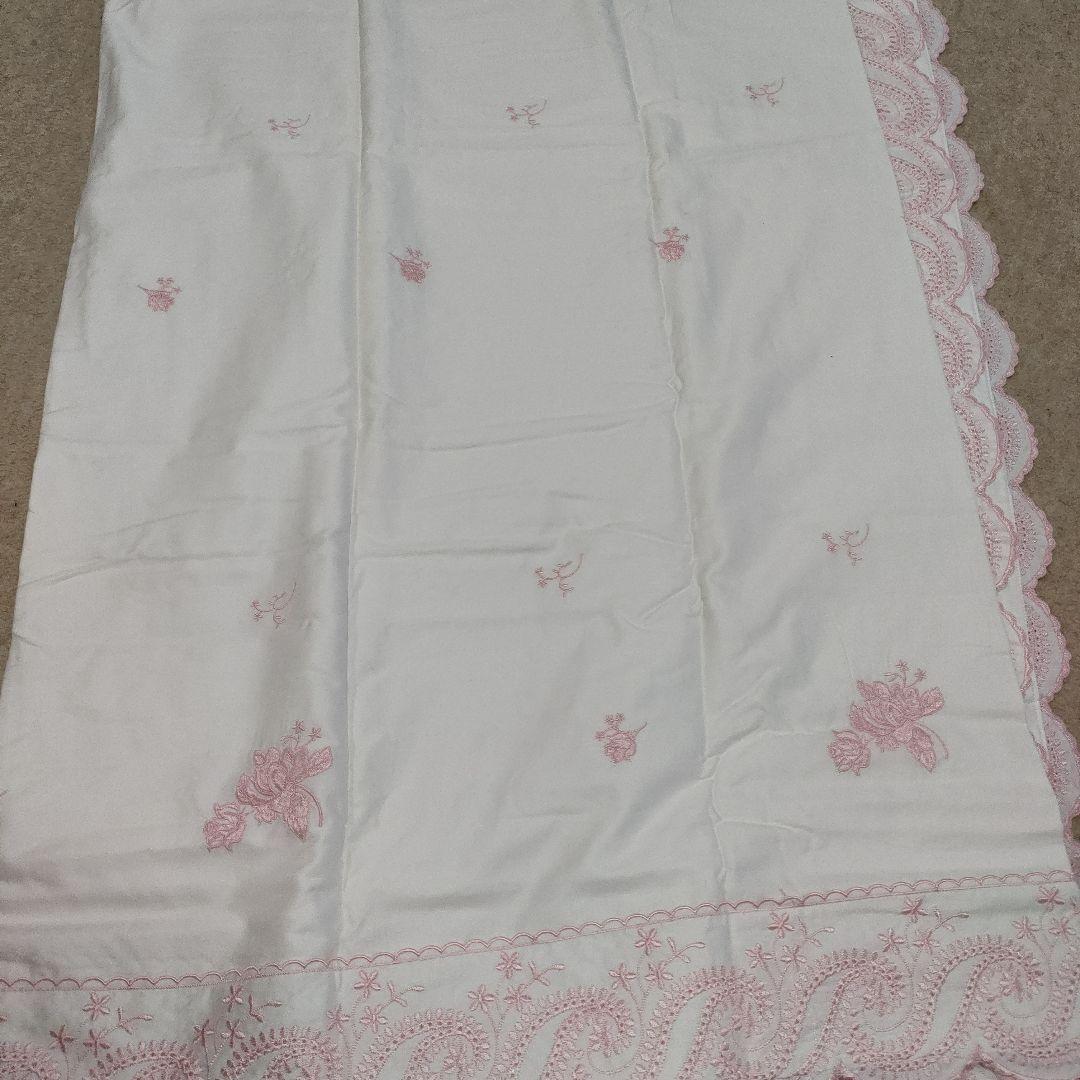 BOMA ベッドスカート 180×270cmS ピンク綿100% サテン生地高級