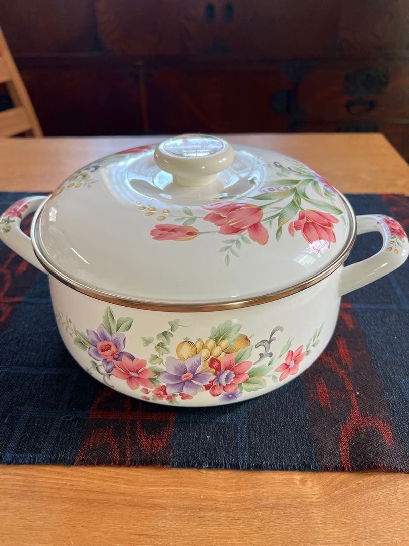 値下げ未使用琺瑯FUJIHORO 富士ホーローFlower Legend３点セッ