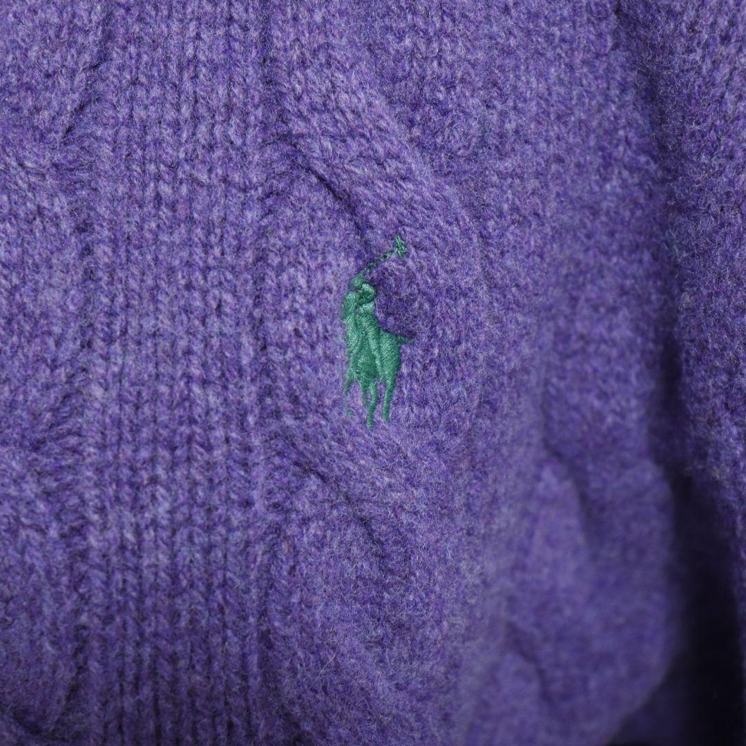 現行 POLO LALPH LAUREN 太ケーブルニット　カシミヤ混　　XL