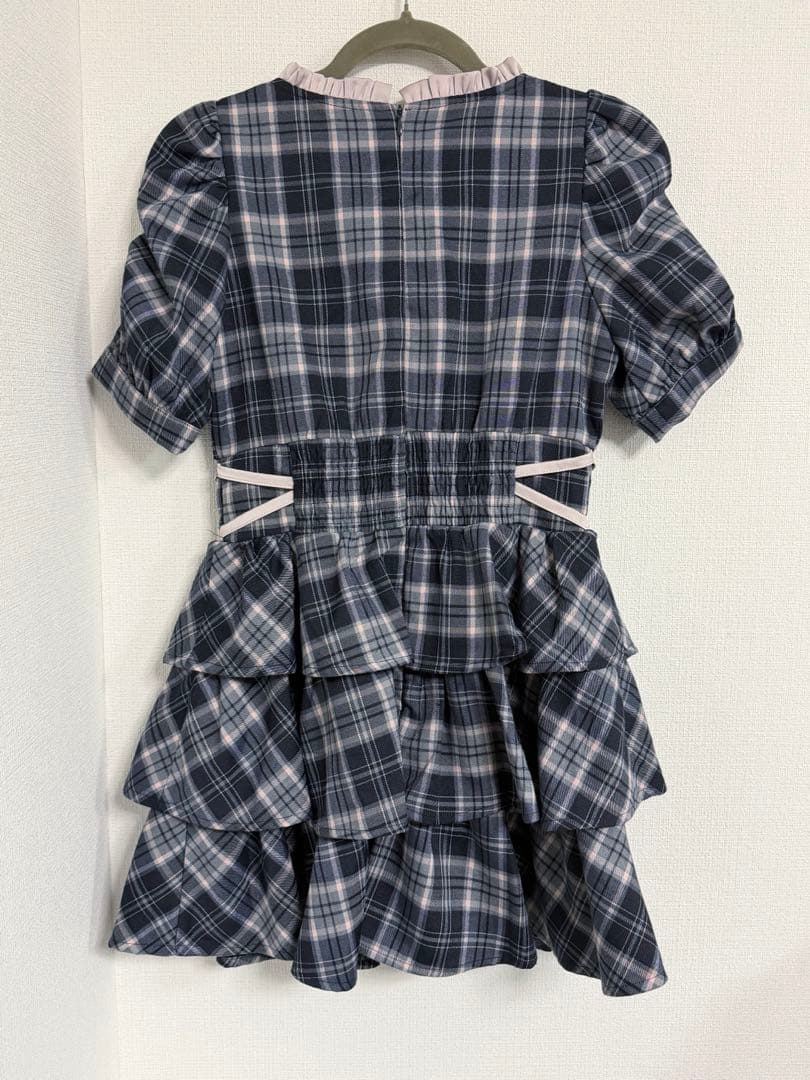 Pium クロスベルト半袖ティアードミニワンピース