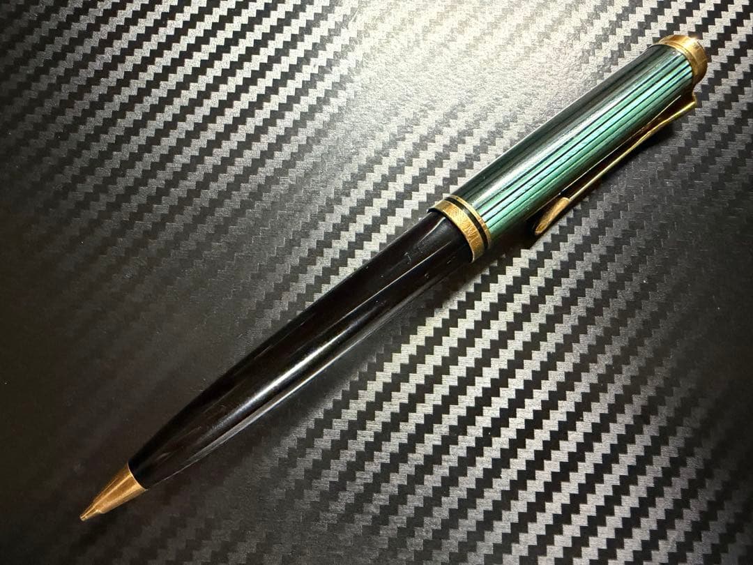 極美品 初期型 ペリカン スーベレーン D400 緑縞 ペンシル 0.5mm