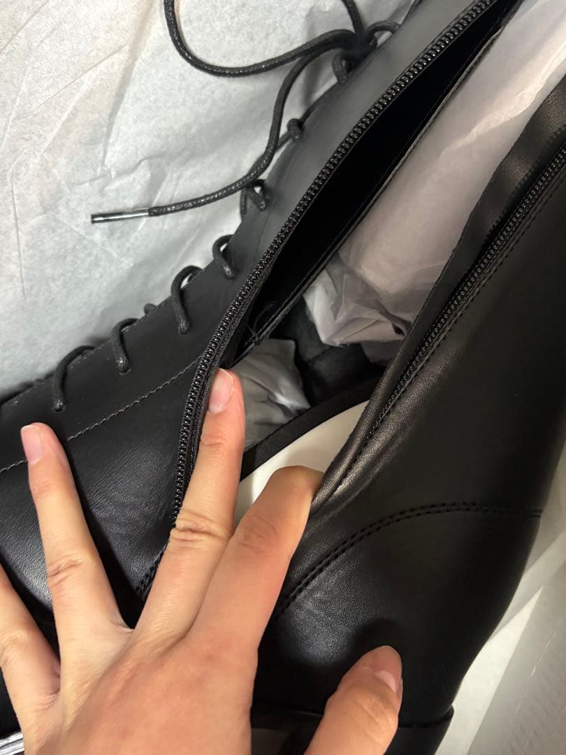 20cm盛れる厚底ブーツ/インヒール/24〜25cm/シークレットシューズ