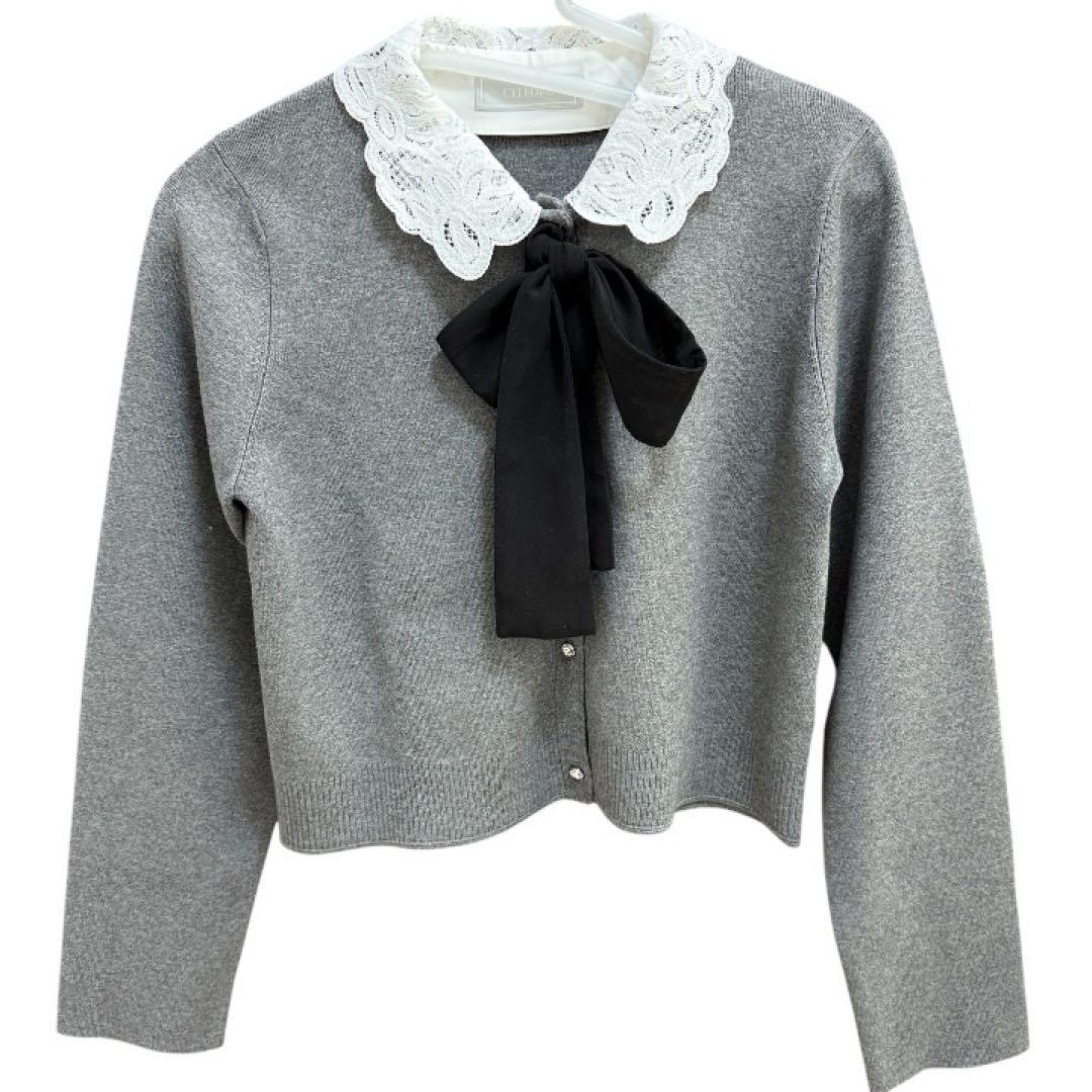 セルフォード　WEB限定　デタッチャブルレースカラーカーディガン　サイズ36