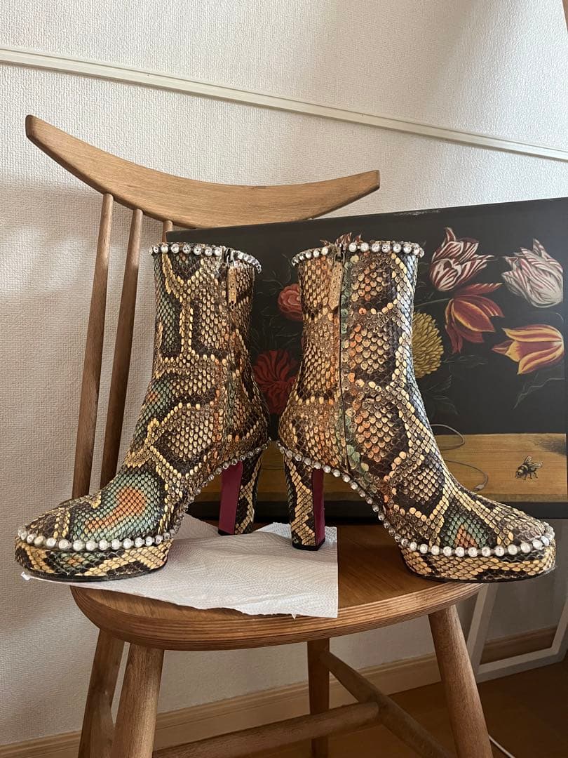 ☆虎馬☆　GUCCI パイソンブーツ　美品