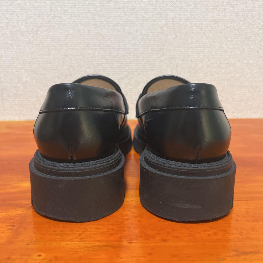 コルソローマ トラックソールビットローファー 22.5cm 靴 黒 ブラック