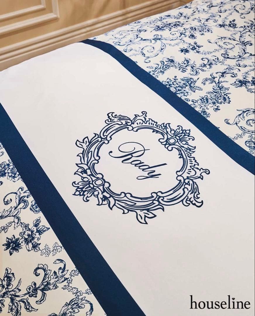 未開封 Rady ダマスクフラワーベッドカバー　ダブルピローカバー2枚セット