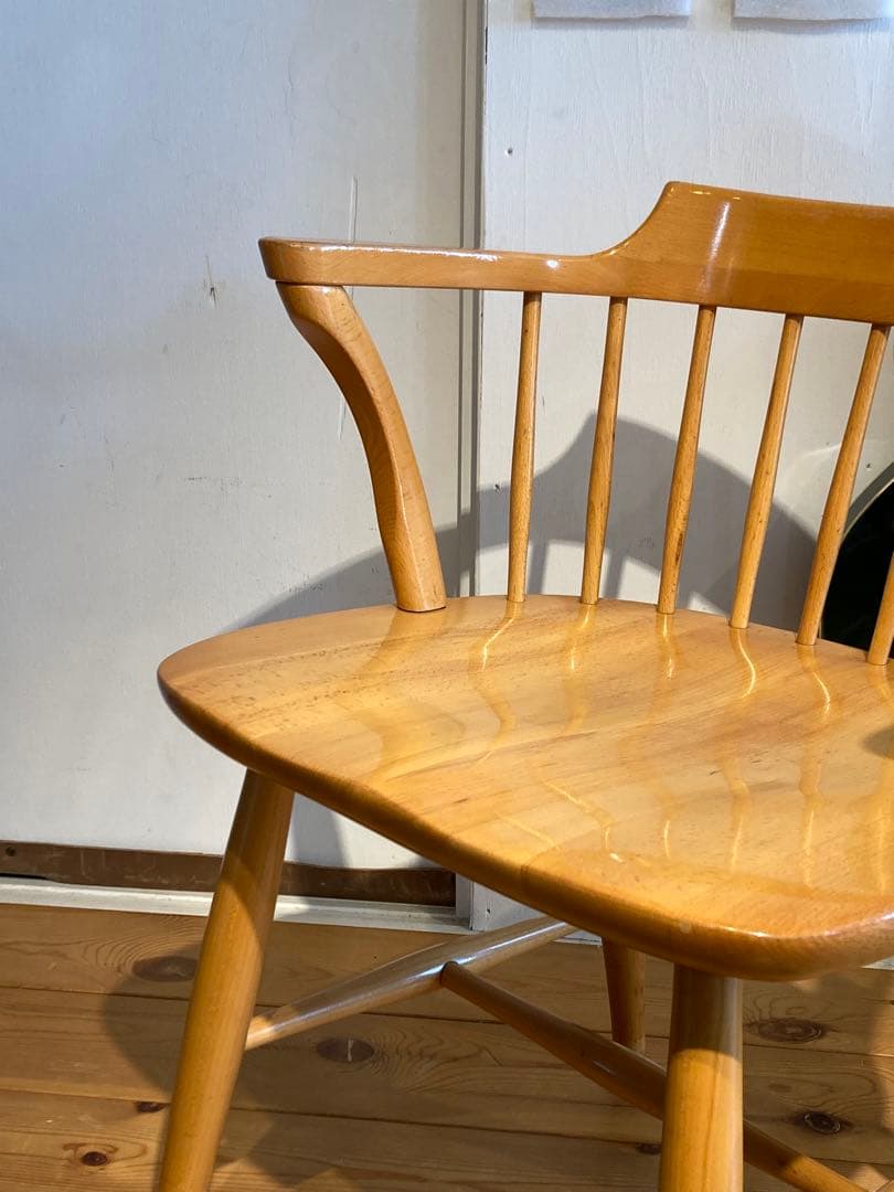 ①画像56枚 キツツキ ダイニングチェア ナチュラル 昭和56年 アーム コロニ