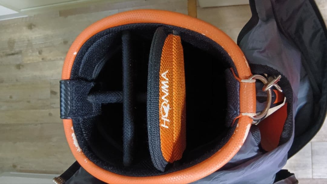 HONMA キャディバッツ ゴルフバッグ オレンジ＆ブラック　男女兼用９インチ