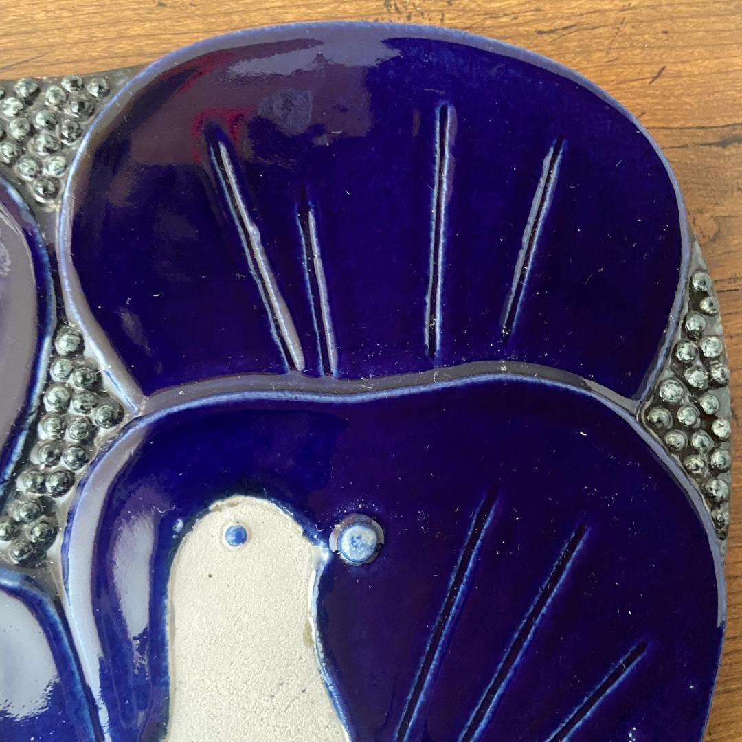 Sylvia Leuchovius シルヴィア 陶板 鳥 壁飾り 北欧 置物