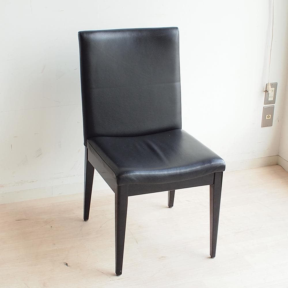 モリシゲ/MORISHIGE 本革 チェア 黒 IDC大塚家具 モダン