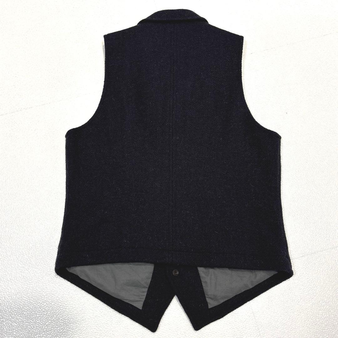 【美品/M】ナイジェルケーボン × ハリスツイード　マロリーベスト　ネイビー