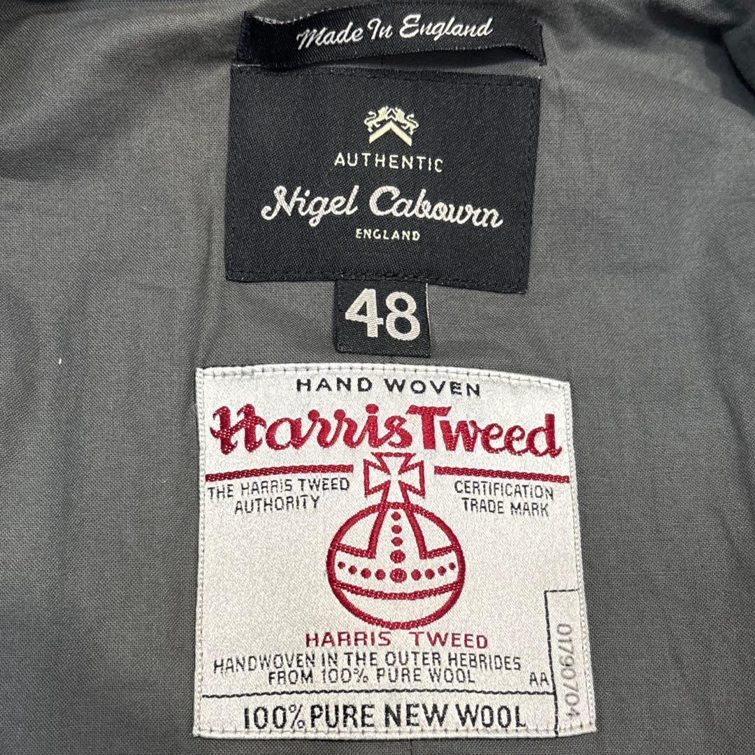 【美品/M】ナイジェルケーボン × ハリスツイード　マロリーベスト　ネイビー