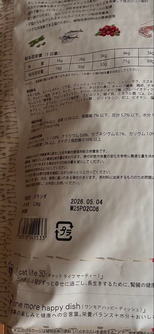 tama ボナペティ　チキン&シュリンプ　2.5kg×3袋セット