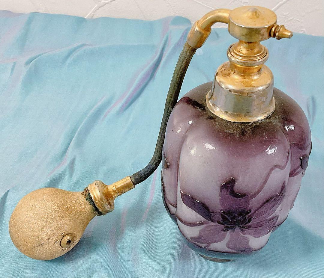 エミール・ガレ クレマンス 香水噴霧器 1890年代 アンティーク 美品