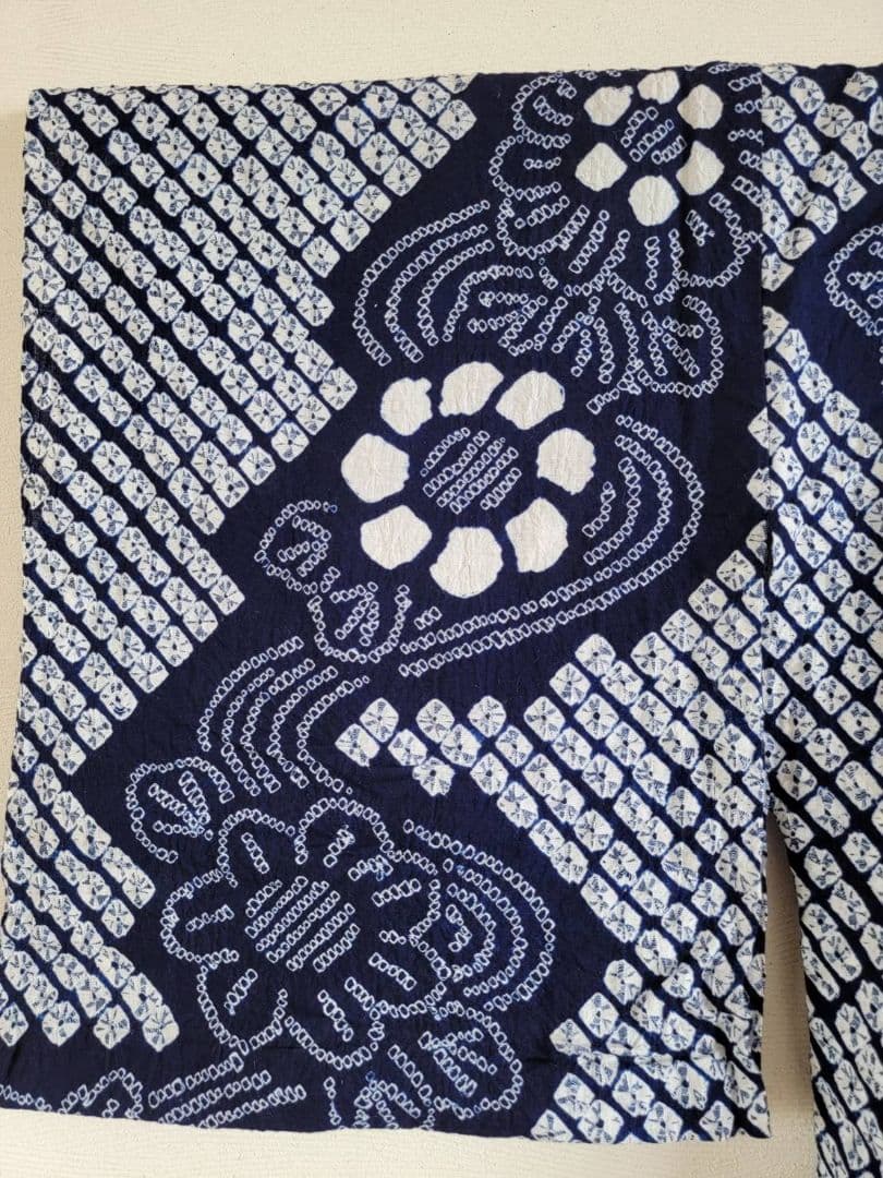 くるみ　浴衣　有松鳴海絞り　美品