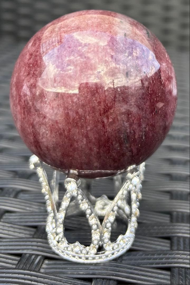 【天然石】スフィア　ストロベリークウォーツ②