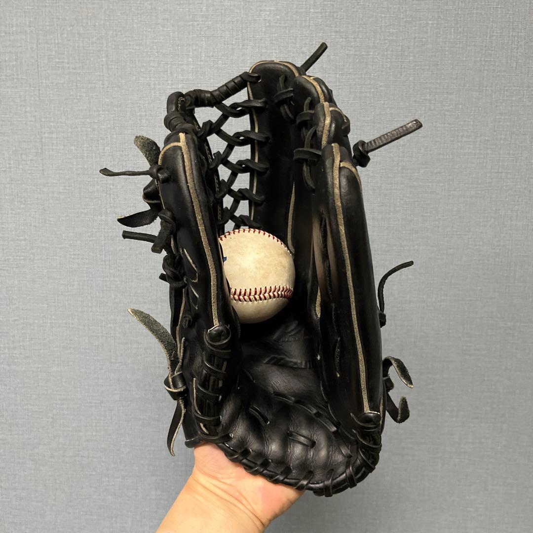 1104 ミズノプロ 型抜群 即戦力 美品 軟式 外野手用グローブ