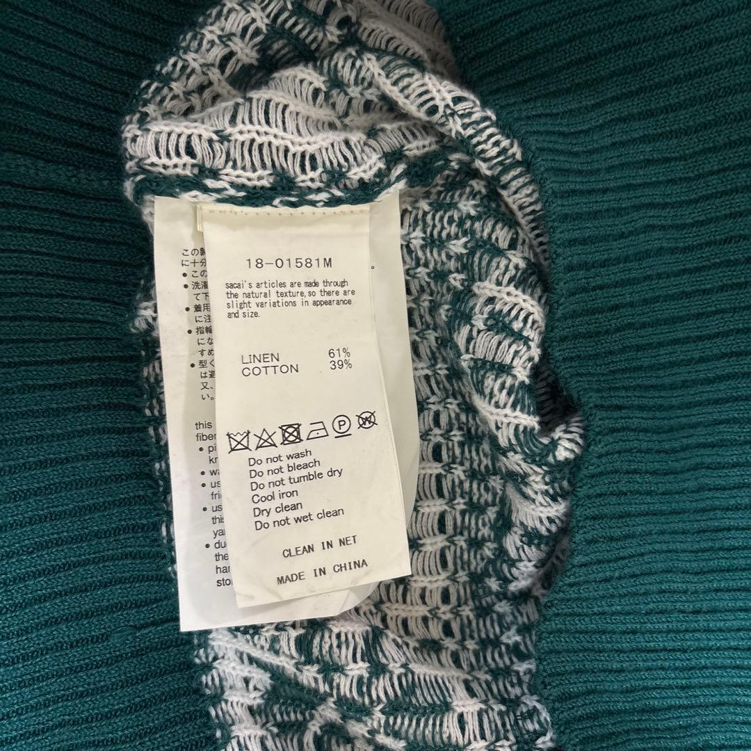 美品！！【田中圭CM着用】『sacai サカイ』ニット　プルオーバー　トップス