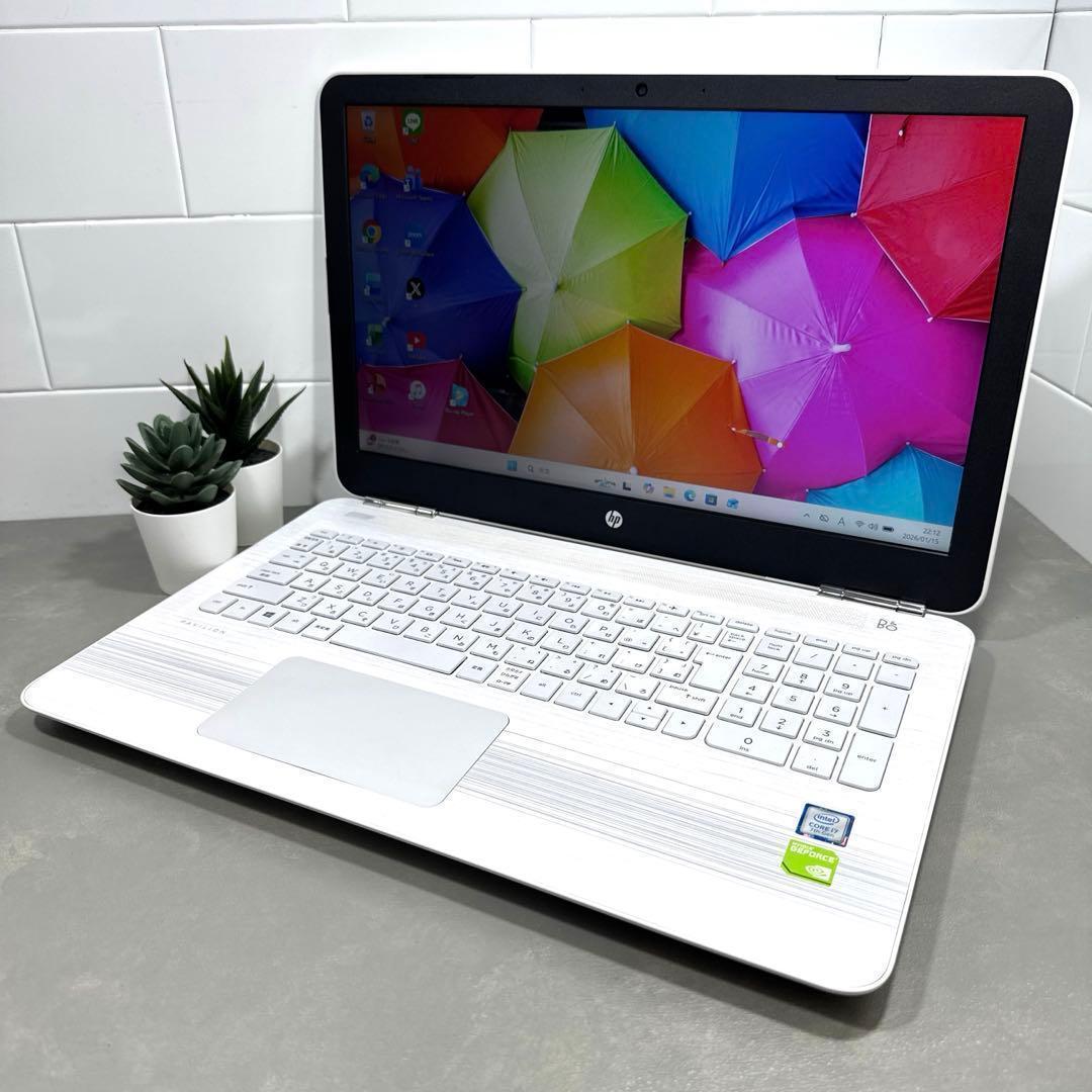 【高性能】HPブリザードホワイト☘corei7☘NVMe256+1TB