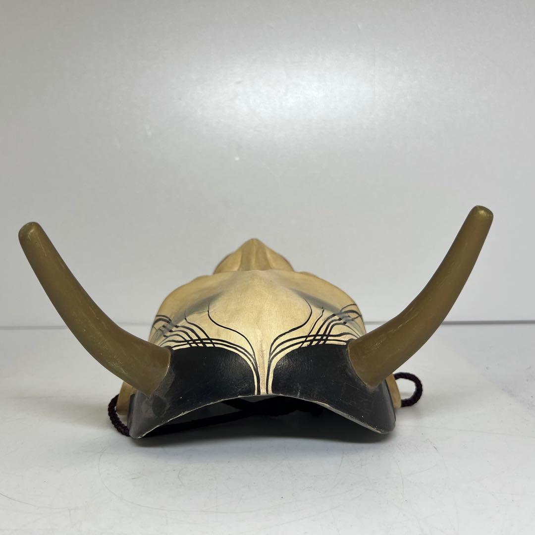 木彫り　般若　能面　h約25.5cm 東K7-1217③