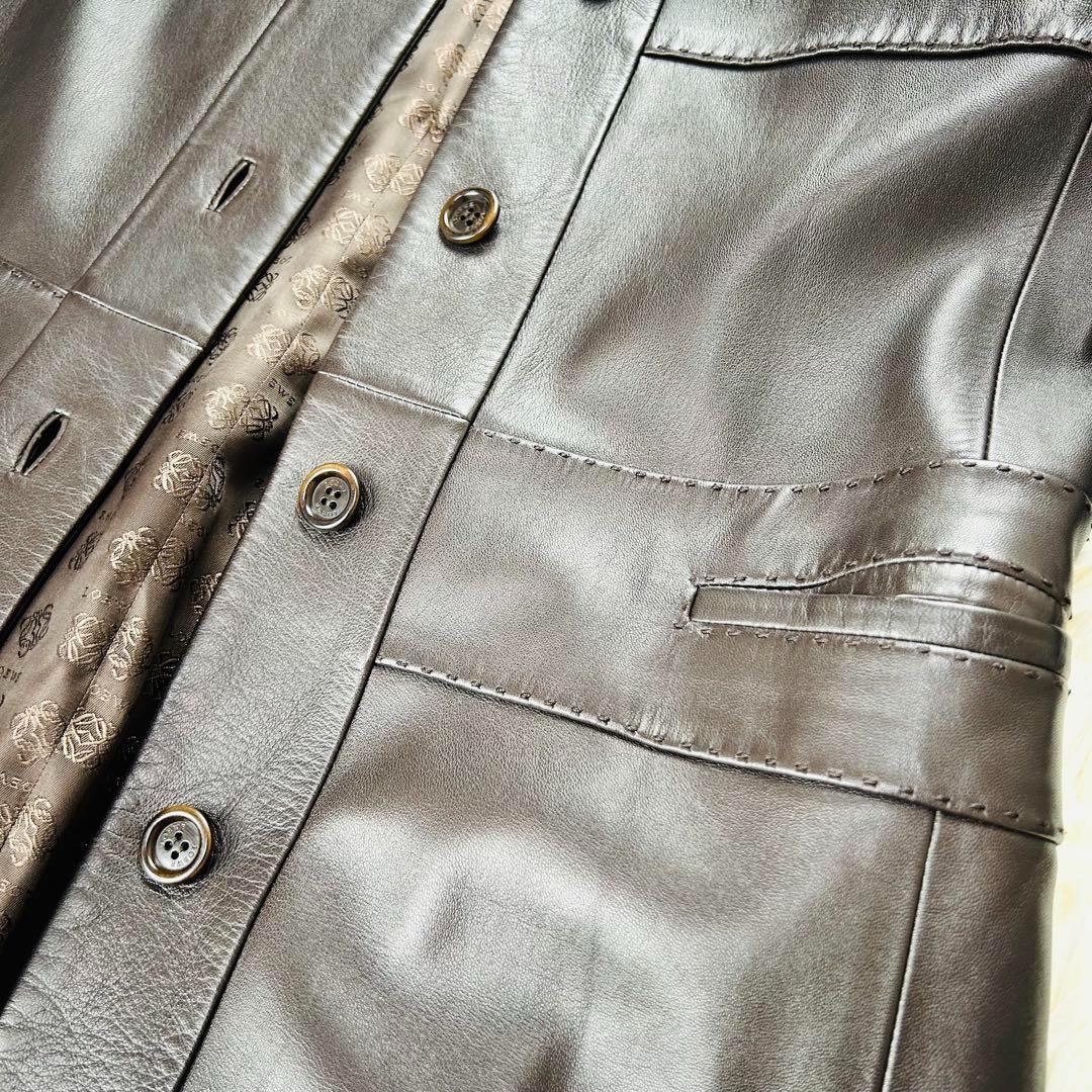 【最高級レザー】ロエベ レザージャケット スペイン製　レディース　size40