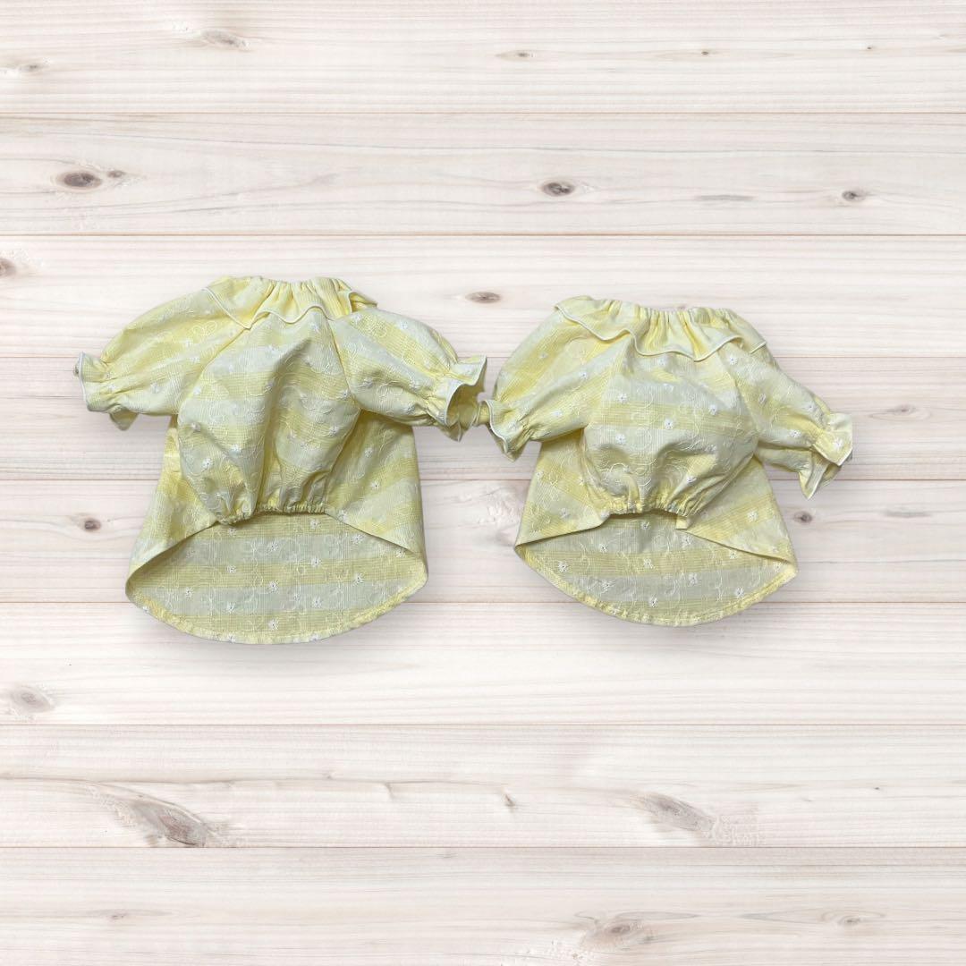 犬服ハンドメイドサロペットスカート＆ブラウス夢夢様　オーダー品❁⃘*.゜