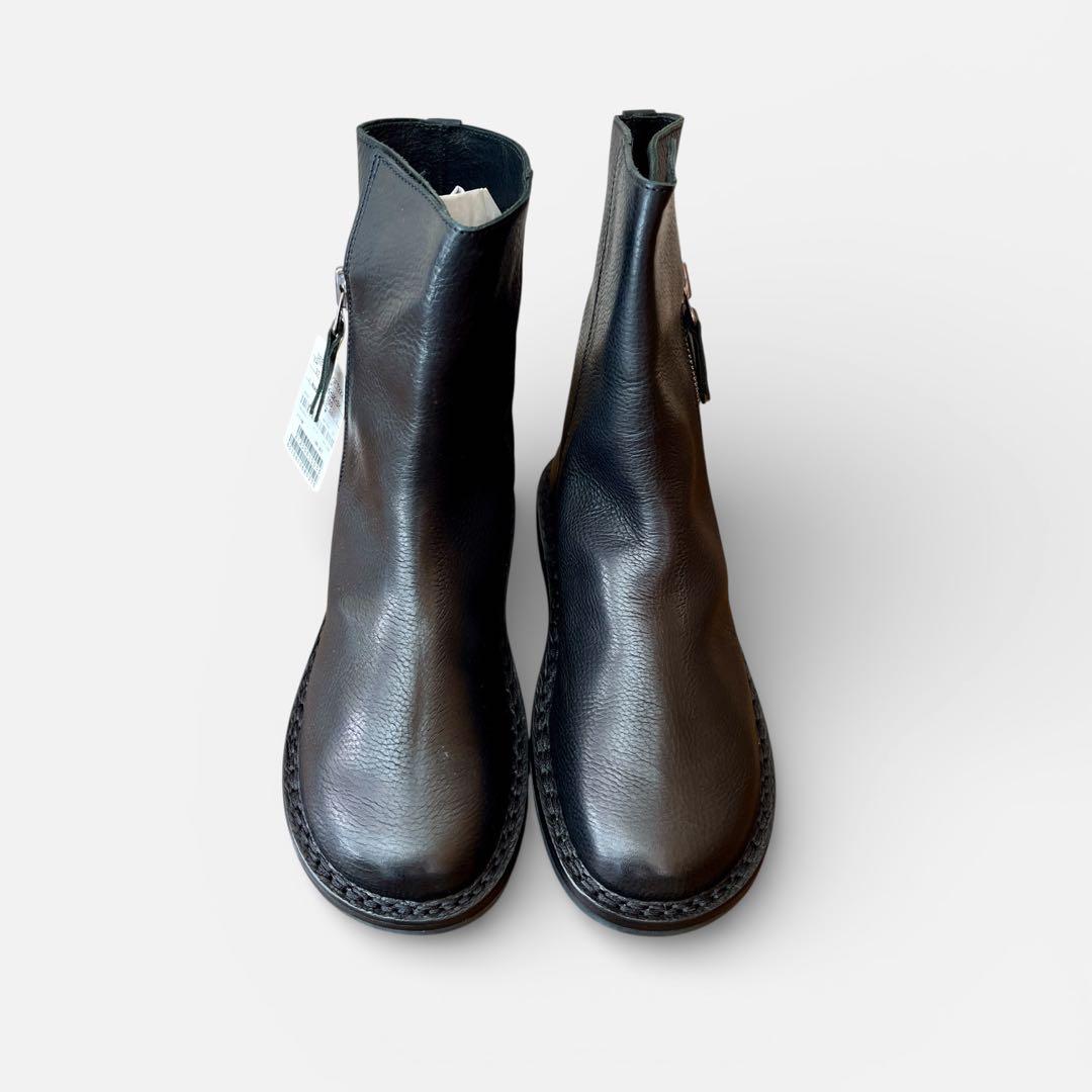 trippen deer ブラックサイドジップブーツ 37 23.5 24