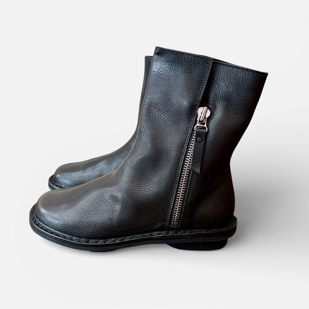 trippen deer ブラックサイドジップブーツ 37 23.5 24