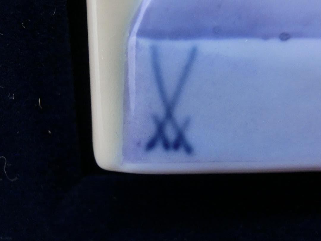 【マイセン】陶板画・卓上の果実花文