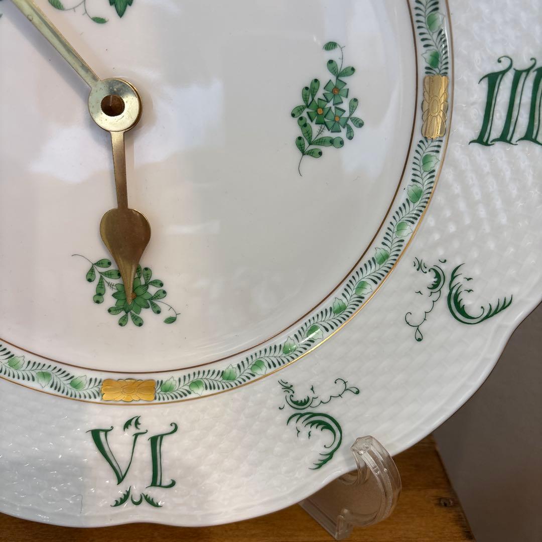 稼働品　ヘレンド(HEREND) パセリグリーン ウォールクロック