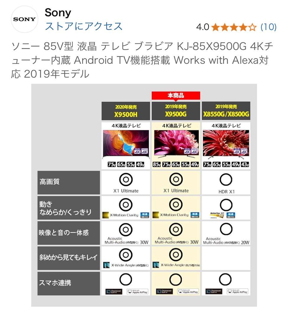 85インチ液晶テレビ スタンド付き 別でも可
