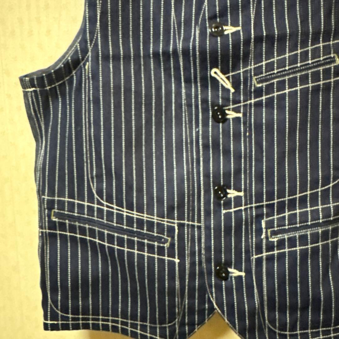 SUGARCANE ウォバッシュストライプ ベスト 未使用 36