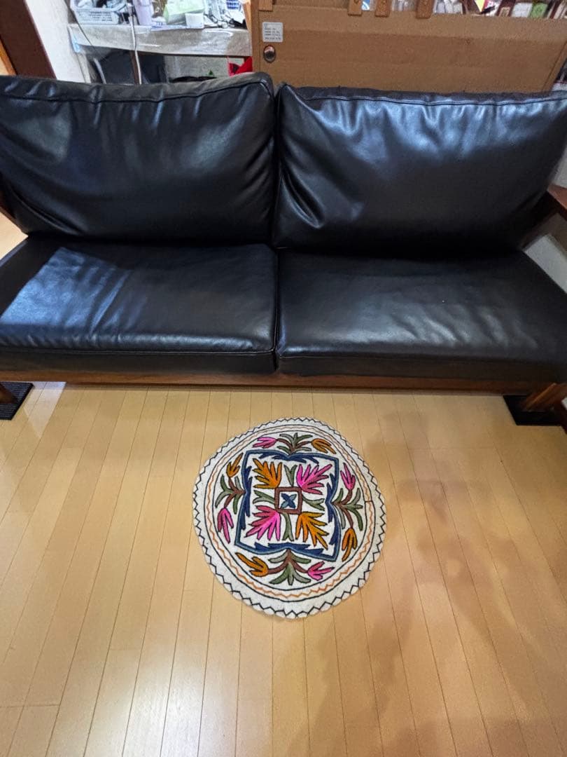 Bフライデーセール　 ナムダ円形ラグ　57センチ　サマー