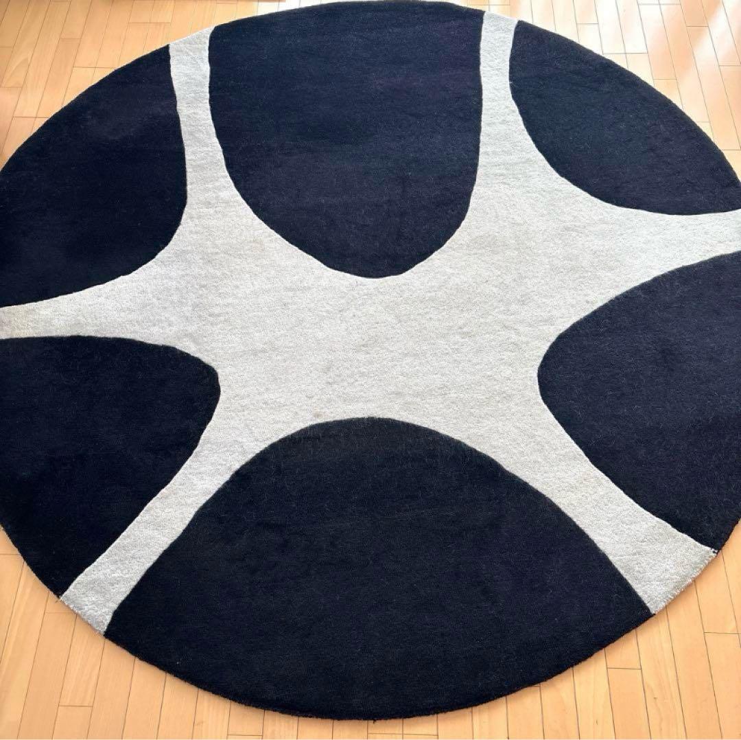 【定価17万】RUGVISTA 円形 サークル ウール ラグ　絨毯　225cm