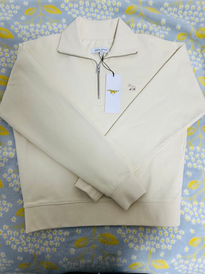 【新品タグ付】Maison Kitsune ベイビーフォックスパッチハーフジップ