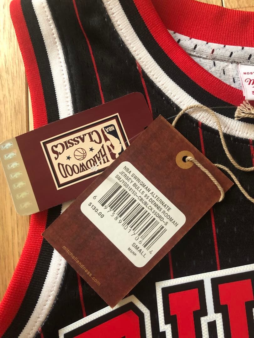 【S未使用タグ付】ロッドマン mitchell&ness 95-96ユニフォーム