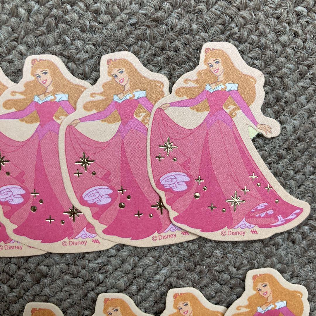 確認用♫プリンセス フレークシール 40枚 オーロラ姫 ゴールド ステッカー