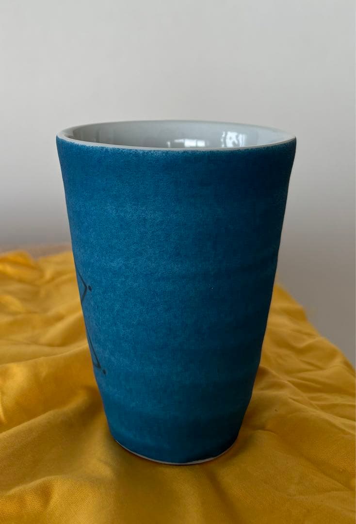 九谷焼　武腰一憲【遠い日】色絵カップ