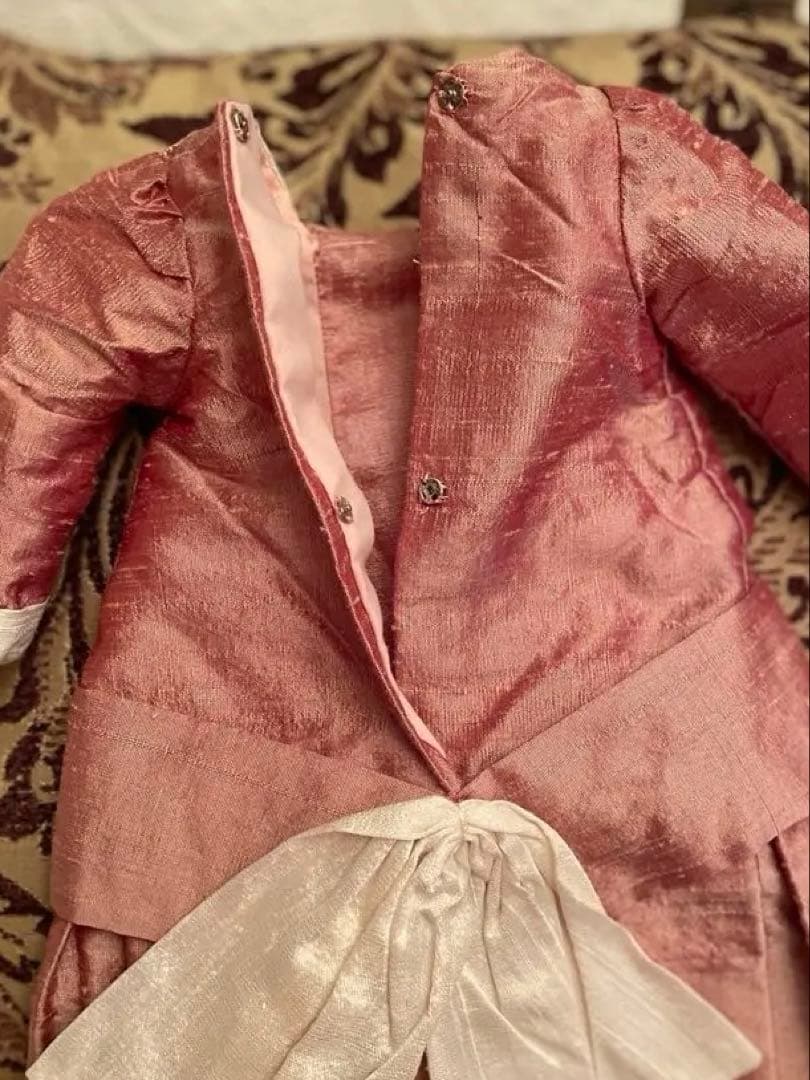 断捨離SALE品♡シルク アンティークビスクドールドレス ＆ ボンネット♡