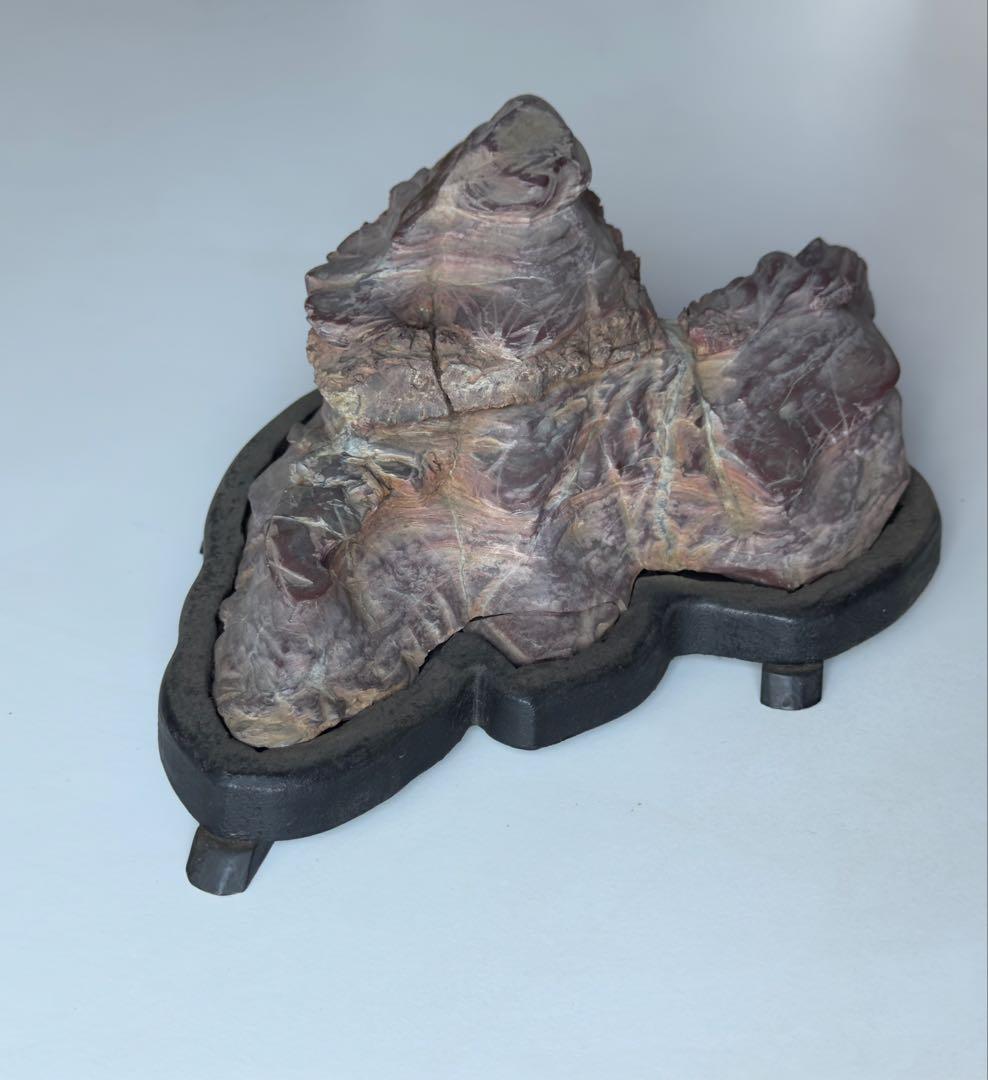 天然石 水石 紫色と茶色の岩