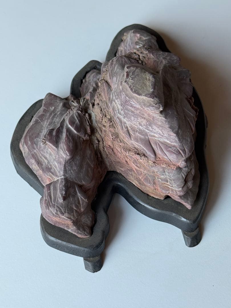 天然石 水石 紫色と茶色の岩