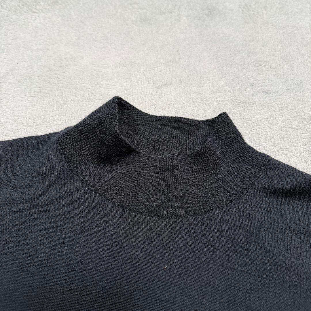 ジョンスメドレー　ブラック　Sサイズ モックネック　長袖ニット